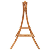 Swing Chair with Cushion Solid Wood Spruce with Teak Finish - Rear View