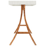 Swing Bed with Canopy Solid Wood Spruce with Teak Finish - Rear View