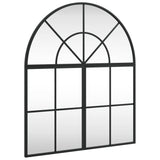 Wall Mirror Black 60x70 cm Arch Iron - Front View