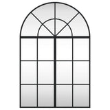 Wall Mirror Black 60x90 cm Arch Iron