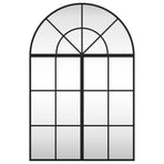 Wall Mirror Black 60x90 cm Arch Iron