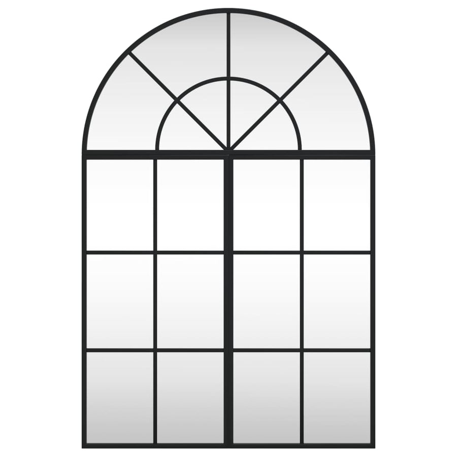 Wall Mirror Black 60x90 cm Arch Iron