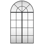 Wall Mirror Black 60x110 cm Arch Iron