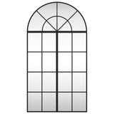 Wall Mirror Black 60x110 cm Arch Iron - Side View