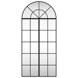 Wall Mirror Black 60x130 cm Arch Iron