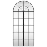 Wall Mirror Black 60x130 cm Arch Iron - Side View