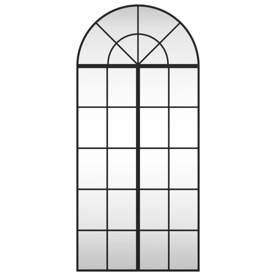 Wall Mirror Black 60x130 cm Arch Iron