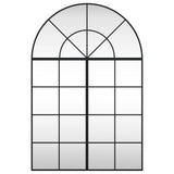 Wall Mirror Black 80x120 cm Arch Iron - Side View