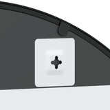 Wall Mirror Black 80x120 cm Arch Iron - Rear View