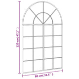 Wall Mirror Black 80x120 cm Arch Iron - Close-Up Angle