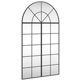 Wall Mirror Black 80x140 cm Arch Iron - Front View