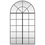 Wall Mirror Black 80x140 cm Arch Iron