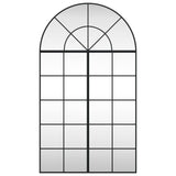 Wall Mirror Black 80x140 cm Arch Iron - Side View