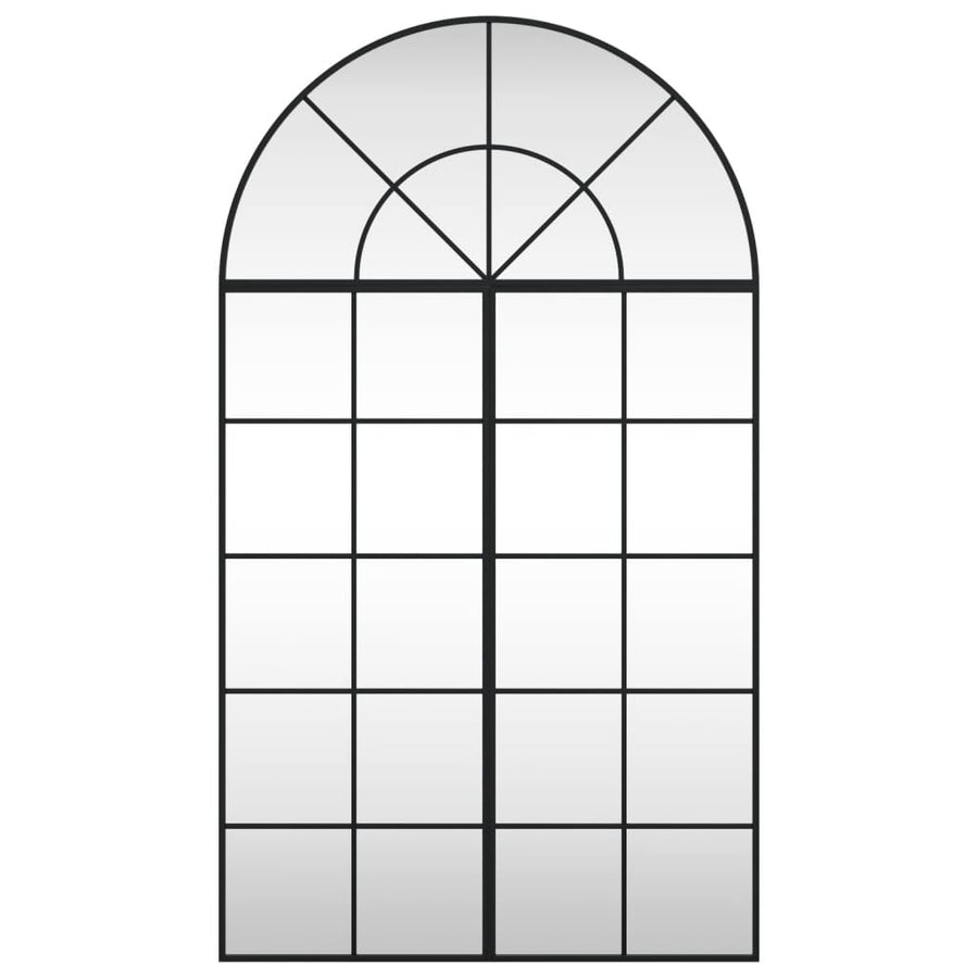 Wall Mirror Black 80x140 cm Arch Iron