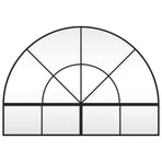 Wall Mirror Black 100x70 cm Arch Iron