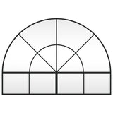 Wall Mirror Black 100x70 cm Arch Iron - Side View