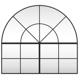 Wall Mirror Black 100x90 cm Arch Iron