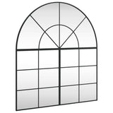 Wall Mirror Black 100x110 cm Arch Iron - Front View