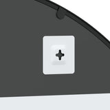 Wall Mirror Black 100x110 cm Arch Iron - Rear View