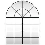Wall Mirror Black 100x130 cm Arch Iron - Side View