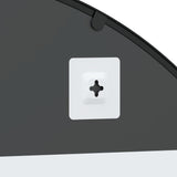 Wall Mirror Black 100x130 cm Arch Iron - Rear View