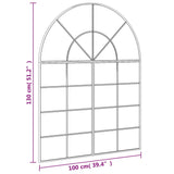 Wall Mirror Black 100x130 cm Arch Iron - Close-Up Angle