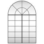 Wall Mirror Black 100x150 cm Arch Iron