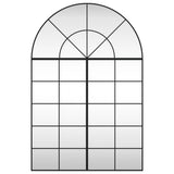 Wall Mirror Black 100x150 cm Arch Iron - Side View