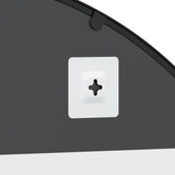 Wall Mirror Black 100x150 cm Arch Iron - Rear View