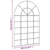 Wall Mirror Black 100x150 cm Arch Iron