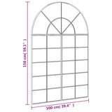 Wall Mirror Black 100x150 cm Arch Iron - Close-Up Angle