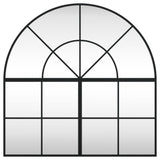 Wall Mirror Black 80x80 cm Arch Iron