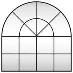 Wall Mirror Black 80x80 cm Arch Iron