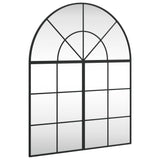 Wall Mirror Black 80x100 cm Arch Iron
