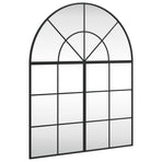 Wall Mirror Black 80x100 cm Arch Iron