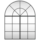 Wall Mirror Black 80x100 cm Arch Iron