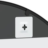 Wall Mirror Black 80x100 cm Arch Iron - Rear View