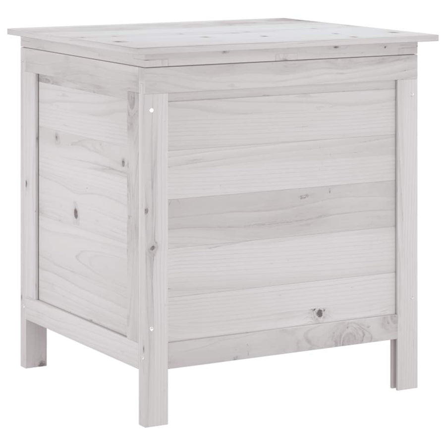 Garden Storage Box White 50x49x56.5 cm Solid Wood Fir