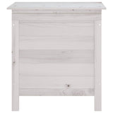 Garden Storage Box White 50x49x56.5 cm Solid Wood Fir