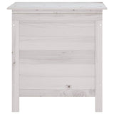 Garden Storage Box White 50x49x56.5 cm Solid Wood Fir - Top-Down View