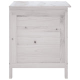 Garden Storage Box White 50x49x56.5 cm Solid Wood Fir - 45-Degree Angle