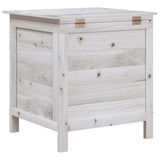 Garden Storage Box White 50x49x56.5 cm Solid Wood Fir - Rear View