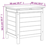 Garden Storage Box White 50x49x56.5 cm Solid Wood Fir