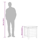 Garden Storage Box White 50x49x56.5 cm Solid Wood Fir - Extra Image