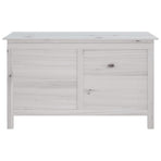 Garden Storage Box White 99x49.5x58.5 cm Solid Wood Fir