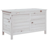 Garden Storage Box White 99x49.5x58.5 cm Solid Wood Fir - Rear View