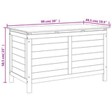 Garden Storage Box White 99x49.5x58.5 cm Solid Wood Fir - Low Angle