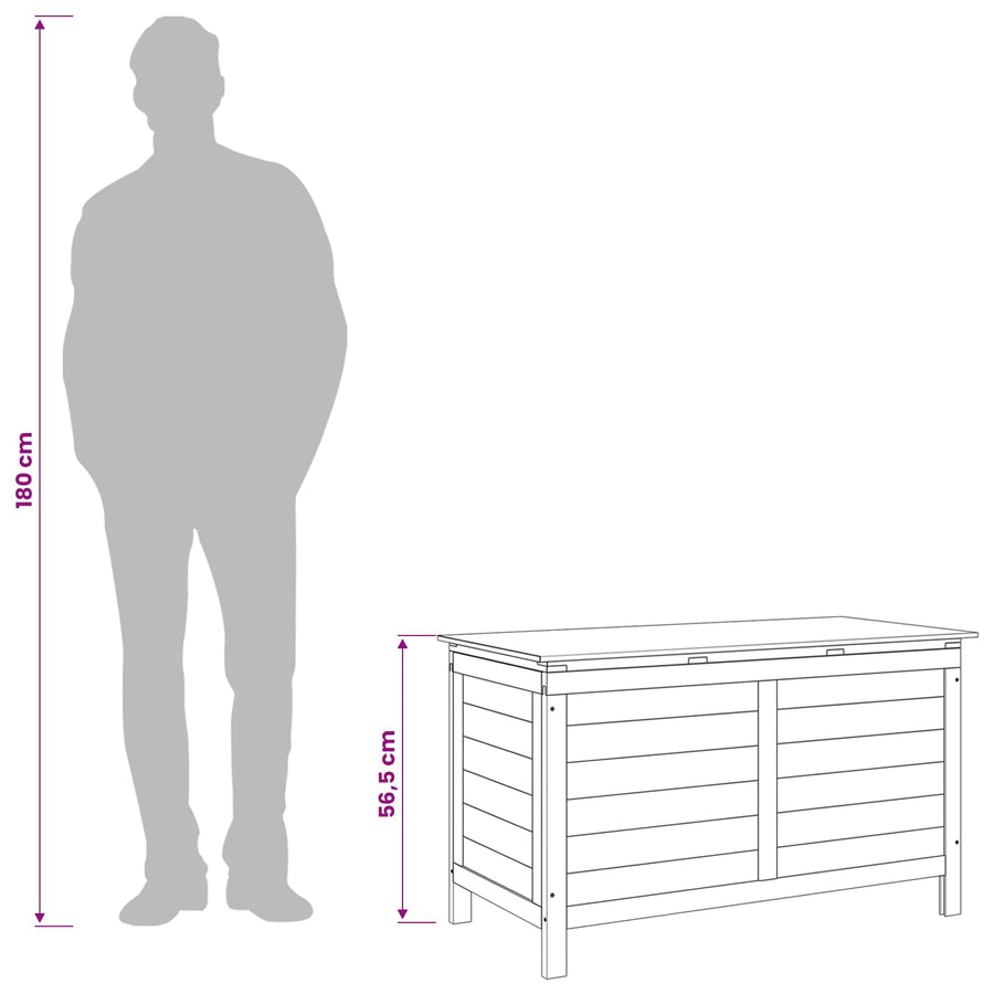 Garden Storage Box White 99x49.5x58.5 cm Solid Wood Fir