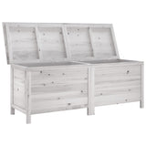 Garden Storage Box White 150x50x56.5 cm Solid Wood Fir - Side View