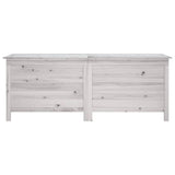 Garden Storage Box White 150x50x56.5 cm Solid Wood Fir - Top-Down View